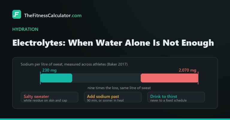 Range bar showing sweat sodium spanning 230 to 2,070 milligrams per litre between athletes, a ninefold difference
